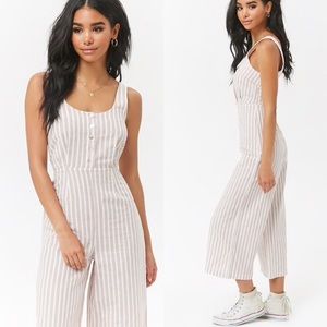 Forever 21 linen casual jumpsuit